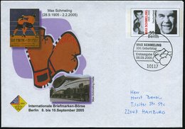 2005 (8.9.) B.R.D., 55 C. Sonderganzsachen-Umschlag "100. Geburtstag Max Schmeling" Mit ET-Sonderstempel: 10117 Berlin B - Other & Unclassified