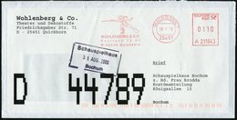 2000 (29.8.) 25451 QUICKBORN 1, Absender-Freistempel: WOHLENBERG & CO.. = Musketier Mit Degen, Firmenbrief: Wohlenberg & - Other & Unclassified