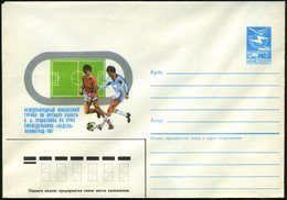 1986 UdSSR, 5 Kop. Ganzsachen-Umschlag, Blau: Internat. Junioren-Fußballturnier "Granatkin" Um Den Preis Der Zeitung "Ne - Other & Unclassified