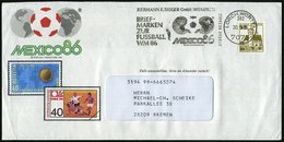 1986 (30.9.) 7073 LORCH, WÜRTT 1, Absender-Stempel: HERMANN E. SIEGER, Briefmarken Zur Fussball WM 86, MEXICO 86.. (= Vo - Other & Unclassified