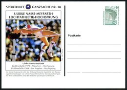 1994 B.R.D., PP 80 Pf. Zeche Zollern: Sporthilfe Ganzsache Nr.18, Ulrike Nasse-Meyfarth, Hochsprung (Gold Olympiade 1972 - Other & Unclassified