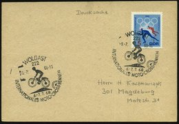 1968 (9.7.) 222 WOLGAST, Sonderstempel: INTERNAT. MOTO-CROSS-RENNEN (Moto-Cross-Fahrer) Inl.-Karte - Motorrad-Rennen / M - Other & Unclassified