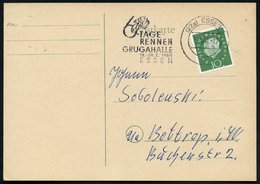 1960 (7.3.) (22 A) ESSEN 1, Maschinen-Werbestempel: 6-TAGE-RENNEN GRUGAHALLE.. (Radrennfahrer) Inl.-Karte (Bo.110 A III  - Altri & Non Classificati