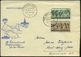 1954 (30.4.) D.D.R., 12 Pf. U. 24 Pf. "Internat Friedensfahrt", Kompl. Satz + Tagesstempel (KARL-MARX-STADT 2) Bedarfs-F - Other & Unclassified