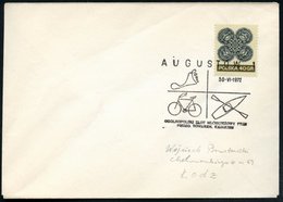 1972 (30.6.) POLEN, Sonderstempel: AUGUSTOW 1, Polnische Wettkämpfe Leichtathletik, Radsport U. Kajak (Fußabdruck, Sport - Other & Unclassified