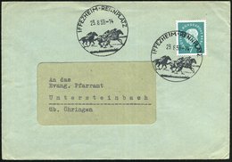 1959 (23.8.) IFFEZHEIM-RENNPLATZ, Handwerbestempel (= Hauspostamt Rennplatz) 3 Galopp-Reiter, Inl.-Brief (Bo.2, X. Verwe - Altri & Non Classificati