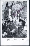 1966 (ca.) B.R.D., S/ W.-Foto-Ak.: Fritz Drechsler = Erfolgreicher Jockey, Gewann Der "Gr. Preis Von Bayern" In München  - Other & Unclassified