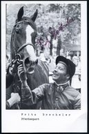 1966 (ca.) B.R.D., S/ W.-Foto-Ak.: Fritz Drechsler = Erfolgreicher Jockey, Gewann Der "Gr. Preis Von Bayern" In München  - Altri & Non Classificati