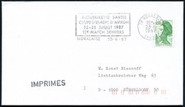 1987 (23.6.) FRANKREICH, Maschinen-Werbestempel: 73 NOVALAISE.. COUPE D'EUROPE D'AVIRON.. (Ruder-EM) Ausl.-Brief - Ruder - Other & Unclassified