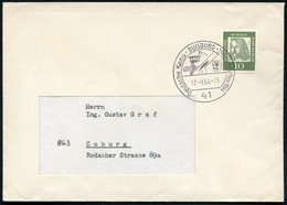 1964 (12.9.) 41 DUISBURG, Sonderstempel: Deutsche Kanu Meisterschaften 1964 (Zielturm, Regattastrecke) Inl.-Brief (Bo.34 - Autres & Non Classés