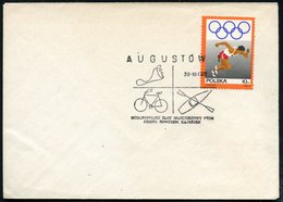 1972 (30.6.) POLEN, Sonderstempel: AUGUSTOW 1, Allponische Meisterschaften Laufen, Radfahren U. Kajak (Fußabdruck, Sport - Autres & Non Classés
