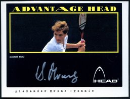 1991 B.R.D., Color-Reklamekarte (Avantage Head): Alexander Mronz Mit Orig. Signatur "A. Mronz" - Tennis - Sonstige & Ohne Zuordnung
