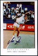 1995 B.R.D., Color-Foto: Markus Zöcke (Davis-Cup-Spieler Etc.) Mit Orig. Signatur: "Markus Zöcke" - Tennis - Otros & Sin Clasificación