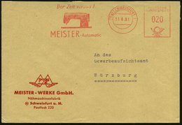 1961 (31.8.) (13 A) SCHWEINFURT 1, Absender-Freistempel: .. MEISTER-Automatic (Nähmaschine) Motivgleicher Firmenbrief -  - Altri & Non Classificati