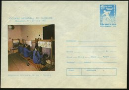 1977 RUMÄNIEN, 55 B. Sonder-Ganzsachen-Umschlag "Weltjahr Der Gehörlosen" (XIII. Kongreß Bukarest): Schule Für Gehörlose - Other & Unclassified