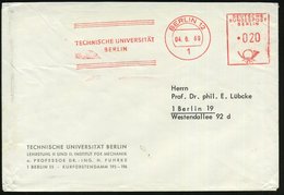 1969 (4.6.) 1 BERLIN 12, Absender-Freistempel: Technische Universität Berlin, Abs.-Vordruck: ..INSTITUT FÜR MECHANIK...  - Other & Unclassified