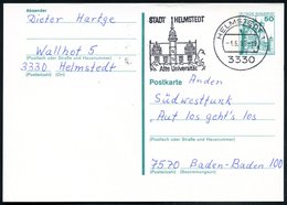 1980 (Juni) 3330 HELMSTEDT 1, Maschinen-Werbestempel: Alte Universität, Bedarfskarte (Bo.7 A Ty.II = PLZ Vierstellig = E - Other & Unclassified