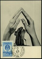 1960 (28.4.) BRASILIEN, 6,50 Cr. "Weltflüchtlingsjahr" (schützende Händer) + Passender Sonderstempel SAO PAULO, Maximumk - Otros & Sin Clasificación