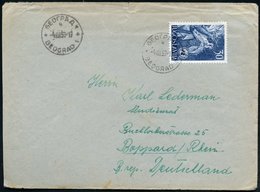 1953 (4.8.) JUGOSLAWIEN, 30 Din. UNESCO; EF = Fresko 2 Tauben Aus Der Pantaleonskirche Skopje, Rs. Rotes Zensur-Dreieck  - Autres & Non Classés
