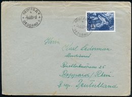 1953 (4.8.) JUGOSLAWIEN, 30 Din. UNESCO; EF = Fresko 2 Tauben Aus Der Pantaleonskirche Skopje, Rs. Rotes Zensur-Dreieck  - Otros & Sin Clasificación