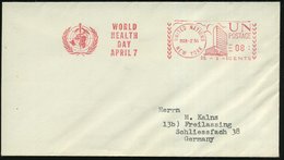 1956 (1.3.) UNO NEW YORK, Absender-Freistempel: UNITED NATIONS, NEW YORK, WORLD HEALTH DAY, APRIL 7 (WHO-Logo Mit Aescul - Other & Unclassified