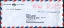 1977 UNO NEW YORK, Absender-Freistempel: UNITED NATIONS, NEW YORK, FORESIGHT PREVENTS BLINDNESS (Auge) Überseebrief - UN - Other & Unclassified