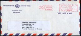 1977 UNO NEW YORK, Absender-Freistempel: UNITED NATIONS, NEW YORK, FORESIGHT PREVENTS BLINDNESS (Auge)  O H N E  "POSTAG - Autres & Non Classés