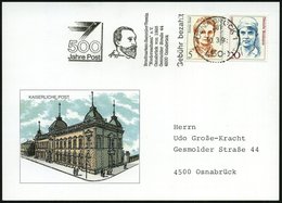 1990 (10.3.) 4500 OSNABRÜCK 1, Absenderstempel "301": 500 Jahre Post, Stephan.. (Kopfbild Heinr. V. Stephan) = Vorausent - Other & Unclassified