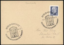 1963 (3.6.) BERLIN-KÖPENICK, Sonderstempel: FESTWOCHE KÖPENICKER SOMMER (Portal Schloß Köpenick) Inl.-Karte (Bo.1170) -  - Sonstige & Ohne Zuordnung