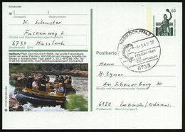 1989 (4.9.) 6733 HASSLOCH, PFALZ, Hand-Werbestempel: HOLIDAY-PARK MIT DELPHINARIUM (Delphin) Auf Passender Bild-Ganzsach - Otros & Sin Clasificación