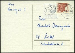 1967 (Juni) 24 LÜBECK 1, Maschinen-Werbestempel: 119. LÜBECKER VOLKS- U. ERINNERUNGSFEST.. (Schiffschaukel) Bedarfskarte - Otros & Sin Clasificación