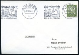 1963 (6.10.) 8 MÜNCHEN BPA, Band-Maschinen-Werbestempel: Oktoberfest, 21.9.-  6.10.63 (Rummelplatz Mit Karussels Vor Bav - Altri & Non Classificati