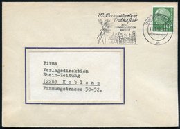 1957 (11.8.) (14 A) STUTTGART 2, Maschinen-Werbestempel: 112. Cannstatter Volksfest.. (Rummelplatz Mit Karussels, Ähren) - Other & Unclassified