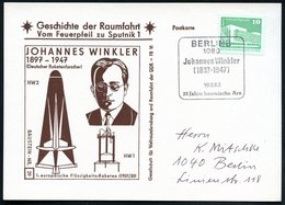 1983 (18.6.) 1080 BERLIN 8, Sonderstempel: Johannes Winkler (1897 - 1947).. , Passende Sonderkarte: JOH. WINKLER, 1. Eur - Sonstige & Ohne Zuordnung