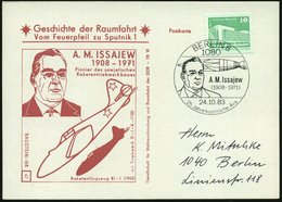 1983 (24.10.) 1080 BERLIN 8, Sonderstempel: A. M. Issajew (1908 - 1971)... , Passende Sonderkarte: A. M. Issajew U. Rake - Other & Unclassified