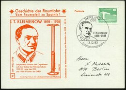 1983 (13.12.) 1020 BERLIN 2, Sonderstempel: I. T. Kleimenow, 1898 - 1938..  (Brustbild), Passende Sonderkarte: I. T. Kle - Otros & Sin Clasificación