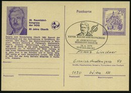 1979 (25.6.) ÖSTERREICH, Amtl. Ganzsache 2,50 S. Steiermark + Zudruck: 28. Raumfahrtkongress Der HOG, 85 Jahre Oberth (B - Altri & Non Classificati