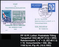 1962 (10.6.) 1 BERLIN-ZENTRALFLUGHAFEN, Sonderstempel: Vor 50 Jahren Deutsche Pionier-Luftpost An Rhein U. Main (Bo.1100 - Sonstige & Ohne Zuordnung