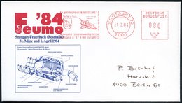 1984 (1.3.) 7000 STUTTGART 70, Absender-Freistempel: .."Vom Rad Zur Rakete", SPACE SHUTTLE SPACELAB, ASTROPHILATELIE VER - Altri & Non Classificati