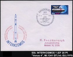 1970 (20.6.) 301 MAGDEBURG 1, Sonderstempel: INTERKOSMOS-1, 2. BRIEFMAKRNEFREUNDSCHAFTSAUSSTELLUNG (Satellit Interkosmos - Altri & Non Classificati