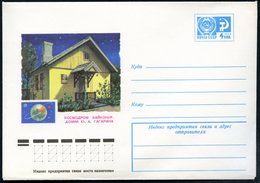 1976 UdSSR, 4 Kop. Ganzsachen-Umschlag: Kosmodrom Baikonus, Das Haus Von J. A. Gagarin, Ungebr. - Sowjetische Raumfahrt  - Other & Unclassified