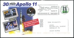 1999 (16.7.) 73545 LORCH, WÜRTT, Absenderstempel "305" HERMANN E. SIEGER, Apollo 11 (Raumschiff Mit Mond-Landefähre) = V - Altri & Non Classificati