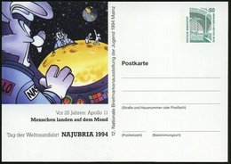 1994 Mainz, PP 80 Pf. Zeche Zollern: Vor 25 Jahren Apollo 11, Menschen Landen Auf Dem Mond, Tag Der Weltraumfahrt NAJUBR - Altri & Non Classificati