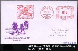 1971 (Aug.) SCHWEIZ, Absender-Freistempel: 3018 BERN 18, APOLLO 15, FIP-MG "WELTRAUM" (Mondlandefähre) Inl.-Sonderumschl - Andere & Zonder Classificatie