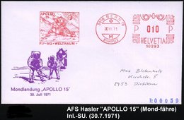 1971 (Aug.) SCHWEIZ, Absender-Freistempel: 3018 BERN 18, APOLLO 15, FIP-MG "WELTRAUM" (Mondlandefähre) Inl.-Sonderumschl - Other & Unclassified