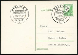 1937 (Dez.) BERLIN C 2, Schaefers Mächenstadt Liliput (= Zirkus Mit Kleinwüchsigen Menschen) Inl.-Karte (Bo.250 I. Verwe - Other & Unclassified