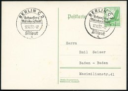 1937 (Dez.) BERLIN C 2, Schaefers Mächenstadt Liliput (= Zirkus Mit Kleinwüchsigen Menschen) Inl.-Karte (Bo.250 I. Verwe - Otros & Sin Clasificación