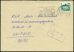 1990 (24.9.) 9040 CHEMNITZ 4, Maschinen-Werbestempel: GASTSPIEL ZIRKUS BUSCH Karl-Marx-Stadt.. (Löwe) Seltener VGO-Ortsb - Altri & Non Classificati