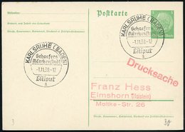 1938 (1.11.) KARLSRUHE (BADEN), Sonderstempel: Schaefers Märchenstadt Liliput (= Zirkus Mit Kleinwüchsigen Menschen) Inl - Other & Unclassified
