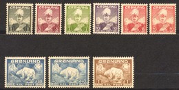 Groenland, Yvert 1/9, Scott 1/9, MNH - Unused Stamps
